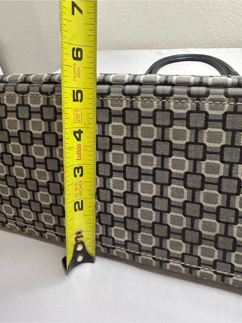 Nine West Black & Gray Geometric Laptop Tote Red inside